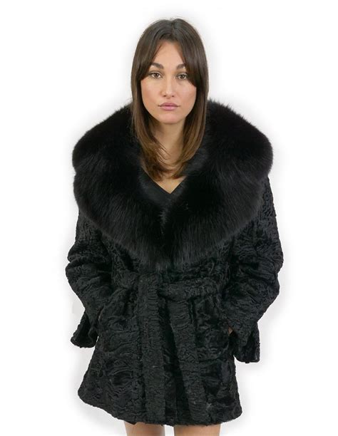 dolce gabbana cappotto di lana con collo di pelliccia|Cappotto da donna Dolce&Gabbana .